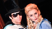 Andy Karl and Betsy Wolfe get in the groove and flash a smile (or is it a smirk?) to the camera.