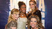 It's Alex and her girls! The four Flashdance girlfriends huddle in for a ladies-only photo on the red carpet. From left to right: Kelly Felthous, DeQuina Moore, Emily Padgett and Rachelle Rak.