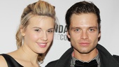 Dashing stars Maggie Grace and Sebastian Stan bring the heat to the red carpet.