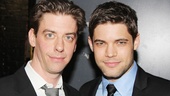 Smash’s Christian Borle and Jeremy Jordan run into each other backstage. Check out Jordan’s smoldering stare in this pic. Hot! 