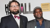 Director Eric Hoff and playwright Ike Holter proudly celebrate Hit the Wall's big night.