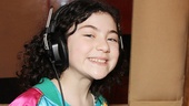 Annie herself Lilla Crawford, flashes us a big smile on recording day.