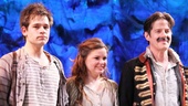 Jason Ralph (Boy), Nicole Lowrance (Molly) and Rick Holmes (Black Stache) share a moment during the off-Broadway opening night curtain call of Peter and the Starcatcher.