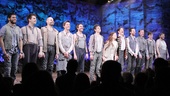 The audience cheers as the full cast of Starcatcher comes together for their opening night bow.