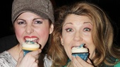 Cinderella co-stars (and former Sister Act castmates) Marla Mindelle and Victoria Clark take a big bite out of the Magnolia cupcake.