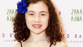 Annie headliner Lilla Crawford looks positively adorable in blue!