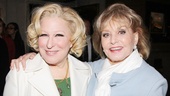 Bette Midler receives a big congrats from another legend, Barbara Walters.