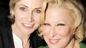 Future Annie star Jane Lynch poses with fellow funny lady Bette Midler.