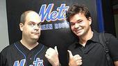 Brad Oscar and Hunter Foster check out the digs at Shea Stadium.