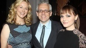 What a lucky guy! Donald Margulies gets his arms around his two lovely leading ladies, Laura Linney and Christina Ricci. 