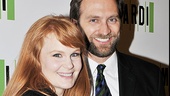 Tony nominee Kate Baldwin and husband Graham Rowat head into the “stands” at the Circle in the Square Theatre to cheer on Lombardi.