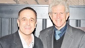Adam Heller smiles for a photo with Tony Roberts, on hand to support Jan Maxwell, his Tony-nominated co-star in last season's Broadway revival of The Royal Family. 
