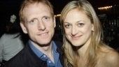 Marin Ireland gets an opening night hug from boyfriend—and star of the Public’s epic Gatz—Scott Shepherd. 