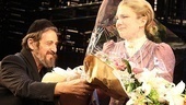Pacino presents a gorgeous opening night bouquet for a gorgeous opening night performance from leading lady Lily Rabe. 