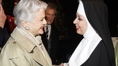 With a wide smile Angela Lansbury greets The Divine Sister’s Julie Halston after a hilarious performance. 