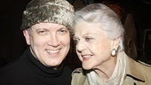 Angela Lansbury gives Charles Busch an adoring stare. Lansbury has experience as a nun herself: She voiced one in the 1975 animated special The First Christmas.