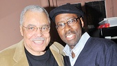 They won acclaim as father and son in the 1987 premiere of August Wilson’s Fences, and now Driving Miss Daisy star James Earl Jones enjoys a backstage reunion with Courtney B. Vance. 