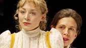 Juliet Rylance as Irina and Jessica Hecht as Olga in Three Sisters.