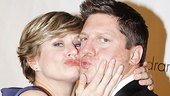 It’s a pre-show smooch for gala co-director Cady Huffman and emcee Christopher Sieber.