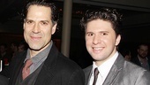 Christopher Innvar and Louis Hobson live in different decades in The People in the Picture, so they enjoy the chance to share some quality time on opening night.