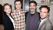 Proud Big Bang Theory creator Chuck Lorre celebrates Jim Parsons' Broadway debut with his trio of talented stars: Kaley Cuoco, Parsons and Johnny Galecki. 