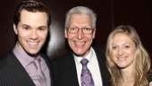 The Book of Mormon's Andrew Rannells says hello to fellow nominee Tony Sheldon of Priscilla Queen of the Desert and double nominee Marin Ireland (In the Wake and Three Sisters). 