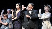 Snap! Brooke Shields and Roger Rees show off a few more dance moves before sending audiences home to their own families.