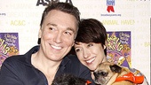 Spider-Man villain Patrick Page nuzzles up with his wife, Paige Davis, and a Broadway Barks pup.