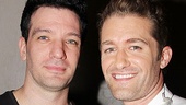 Special guest J.C. Chasez of ’NSYNC fame poses with Matthew Morrison before the show.