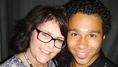 Mo Gaffney, who starred as Prudy Pingleton, is all smiles with Corbin Bleu by her side. 