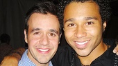 Corbin Bleu celebrates with his In the Heights co-star, Noah Rivera. 