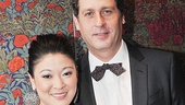 Chinglish leading players Jennifer Lim and Gary Wilmes are aglow with opening night excitement. 