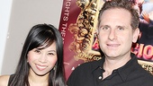 Onstage newlyweds Camille Mana and  Remy Auberjonois are all smiles on Asuncion's opening night.