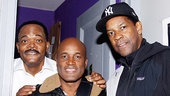Denzel Washington is delighted to be on The Mountaintop with Martin Luther King Jr. (Samuel L. Jackson) and his Fences director Kenny Leon.  