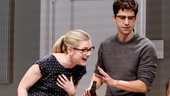 Lily Rabe as Kate, Hamish Linklater as Martin and Hettienne Park as Izzy in Seminar.