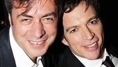 Harry Connick Jr. leans in with John Gore, owner and CEO of Key Brand Entertainment. 