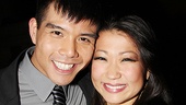 Godspell's Telly Leung and Lysistrata Jones' Katie Boren snuggle up close for an adorable photo.