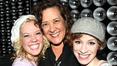 Another celebrity guest, Tony Award-winning actress Karen Ziemba, shows some serious love to leading ladies Patti Murin and Lindsay Nicole Chambers. 