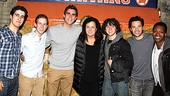 Go Spartans! Rosie O’Donnell is loving her position smack dab in the middle of the fellas of the Athens University basketball team: Alexander Aguilar, Alex Wyse, Josh Segarra, Teddy Toye, Jason Tam and Ato Blankson-Wood.