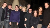 Check out this lineup! Incoming star Justin Kirk joins Stacy Keach, Matthew Broderick, Rachel Griffiths, Other Desert Cities scribe Jon Robin Baitz, Judith Light, Nathan Lane, Stockard Channing, Mariska Hargitay and Peter Hermann for a group shot.