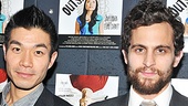 Co-stars Nelson Lee and Matthew Dellapina are ready to party after a job well done.