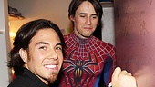 Apolo Anton Ohno Backstage at Spider-man - Apolo Anton Ohno – Reeve Carney