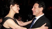 Carla Gugino and director Gordon Edelstein embrace after a thrilling opening night.