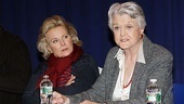 Candice Bergen looks on as five-time Tony winner Angela Lansbury chats about politics and theater.