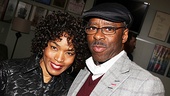 After her successful Broadway run in The Mountaintop, Angela Bassett enjoys a theater date in L.A. with her husband, Broadway vet Courtney B. Vance.