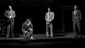 Bill Camp as Charley, Linda Emond as Linda Loman, Finn Wittrock as Happy Loman and Andrew Garfield as Biff Loman in Death of a Salesman.