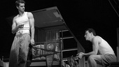 Andrew Garfield and Finn Wittrock as Biff and Happy Loman in Death of a Salesman.