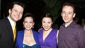 Jesus Christ Superstar’s Jeremy Kushnier smiles wide for a photo with his wife Jenny Lee Stern, his Footloose co-star Jenn Gambatese and her husband Curtis Cregan. 