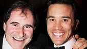 Richard Kind congratulates Tom Pelphrey on his powerful performance as Garland’s fiance, Mickey Deans.