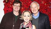 Tracie Bennett is flanked by co-star Michael Cumpsty and Victor Garber (who played Sid Luft in the 2001 miniseries Life with Judy Garland: Me and My Shadows).